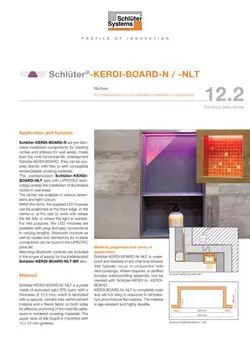 Schlüter-KERDI-BOARD-N /-NLT | Product data sheet 12.2