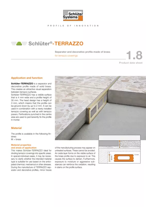 Schlüter-TERRAZZO | Product data sheet 1.8