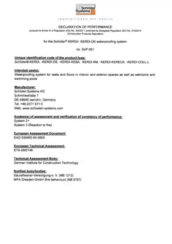 Schlüter-KERDI - Declaration of performance