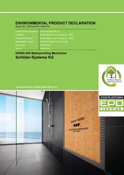 Schlüter-KERDI-200 – Environmental Product Declaration as per ISO 14025 and EN 15804+A2