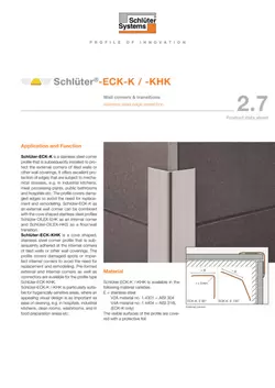 Schlüter-ECK-K /-KHK | Product data sheet 2.7