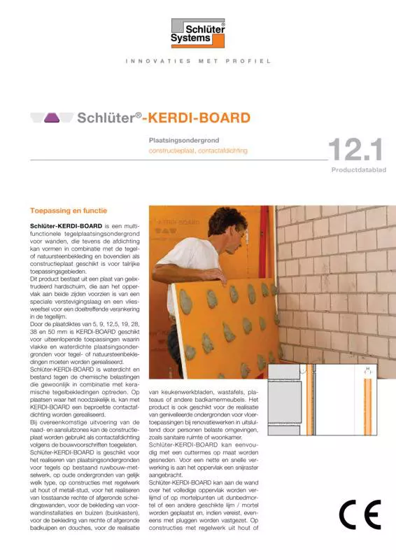 Schlüter-KERDI-BOARD | Productdatablad 12.1