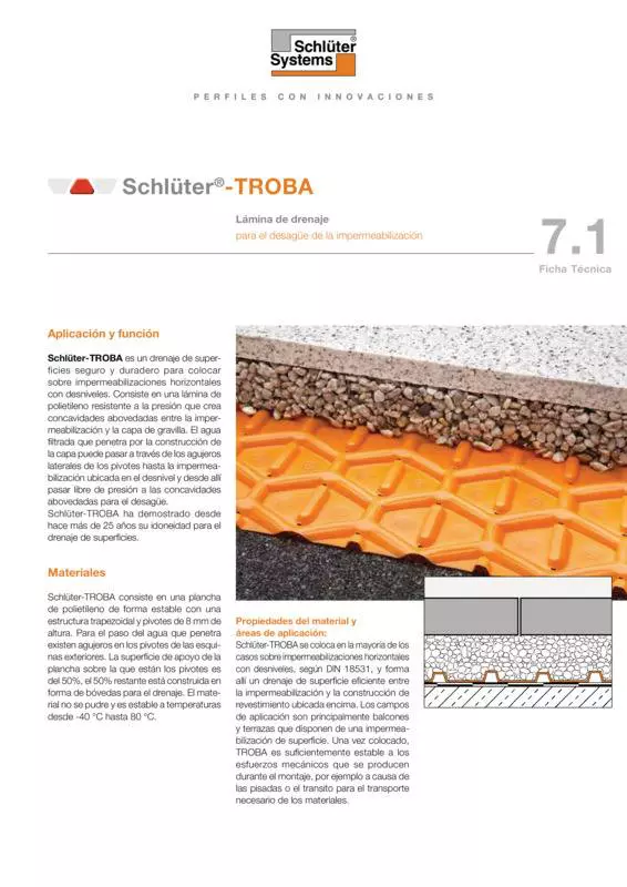 Schlüter-TROBA | Ficha Técnica 7.1