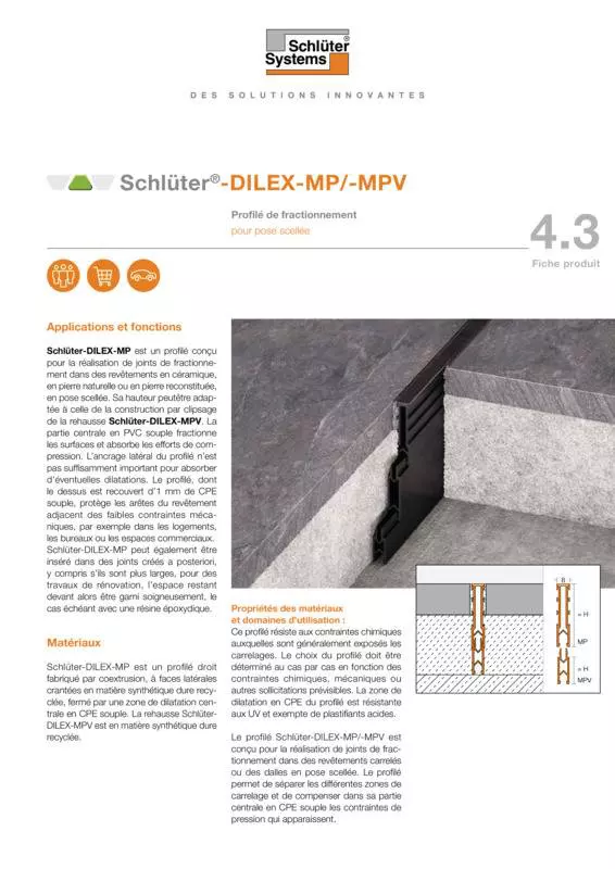 Schlüter-DILEX-MP /-MPV | Fiche produit 4.3