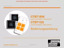 Schlüter-CONTROL-TR 1 BW & 1 GS – Bedienungsanleitung