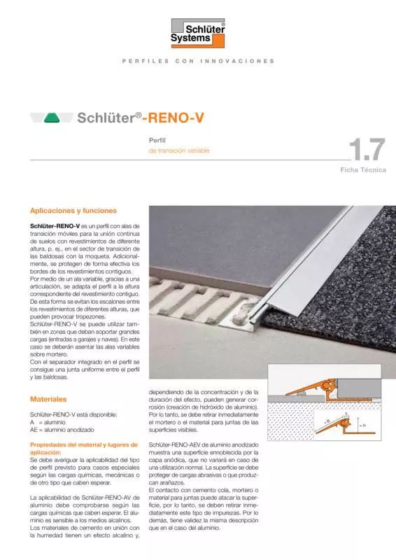 Schlüter-RENO-V | Ficha Técnica 1.7