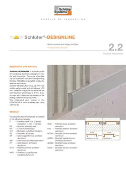 Schlüter-DESIGNLINE | Product data sheet 2.2