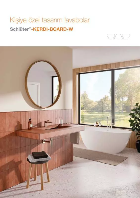 Schlüter-KERDI-BOARD-W – Kişiye özel tasarım lavabolar
