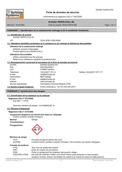 Schlüter-KERDI-COLL-RL - Fiche de données de sécurité