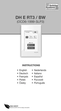 Schlüter-DITRA-HEAT-E RT3/BW - Instruktioner