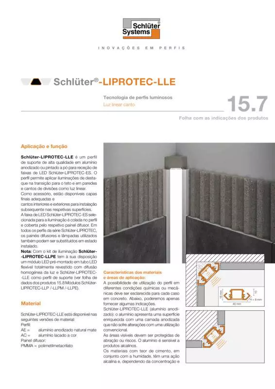 Schlüter-LIPROTEC-LLE | Ficha de dados do produto 15.7