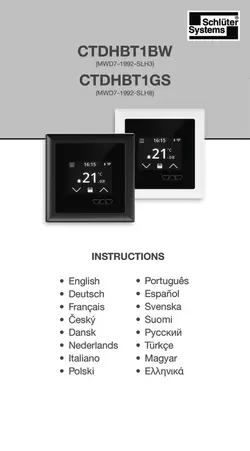 Schlüter-CONTROL-DHBT 1 BW & 1 GS – Návod k použití