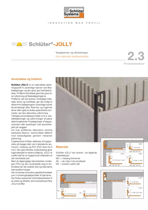 Schlüter-JOLLY | Produktdatablad 2.3