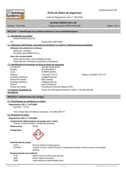 Schlüter-KERDI-COLL-RL - Ficha de dados de segurança