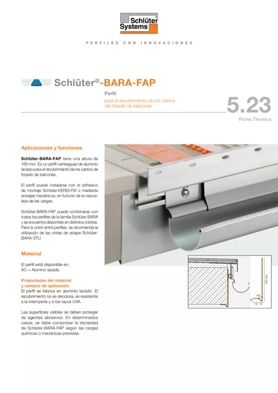 Schlüter-BARA-FAP | Ficha Técnica 5.23