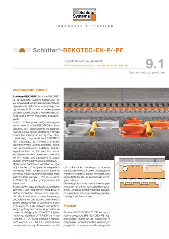 Schlüter-BEKOTEC-EN 2520 /-EN 1520 PF | Opis techniczny produktu 9.1