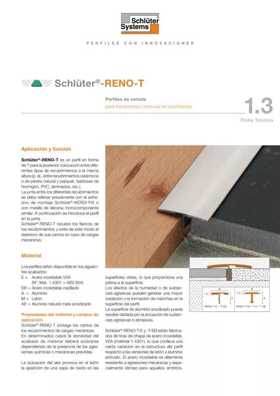 Schlüter-RENO-T | Ficha Técnica 1.3