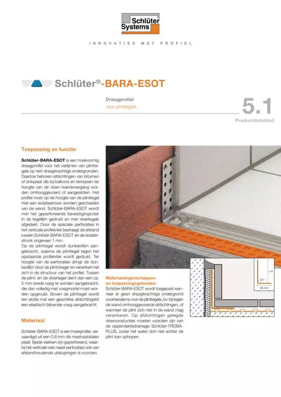 Schlüter-BARA-ESOT | Productdatablad 5.1