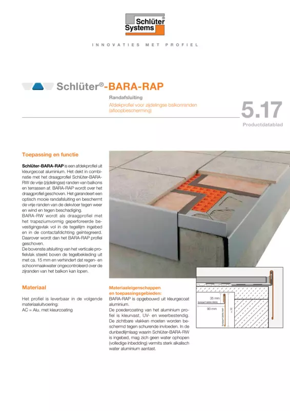 Schlüter-BARA-RAP | Productdatablad 5.17