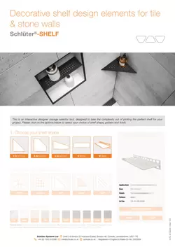 Schlüter-SHELF | Product Selection Tool