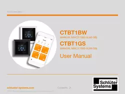 Schlüter-CONTROL-TR 1 BW & 1 GS – User Manual