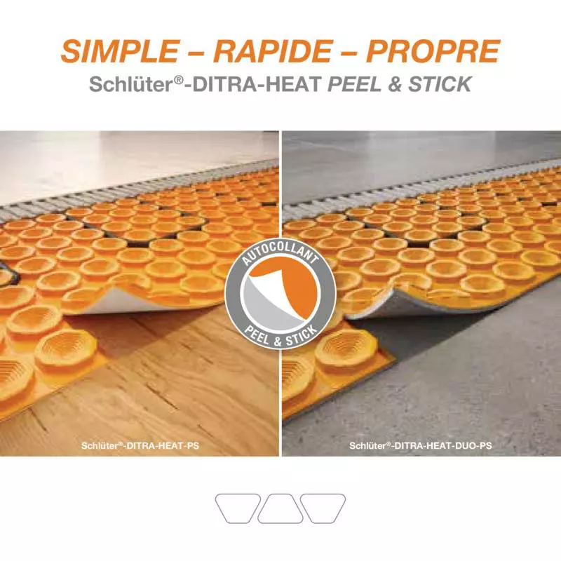 Schlüter-DITRA-HEAT Peel & Stick - Simple - Rapide - Propre