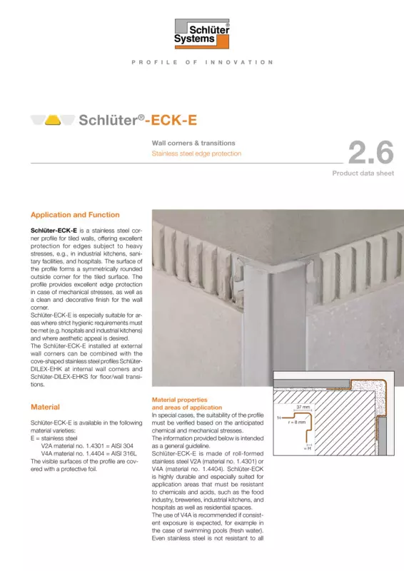 Schlüter-ECK-E | Product data sheet 2.6