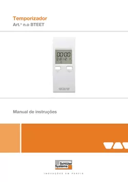 Schlüter-BEKOTEC-THERM-EET - Temporizador | Manual de instruções Schlüter-BEKOTEC-THERM-EET - Temporizador | Manual de instruções