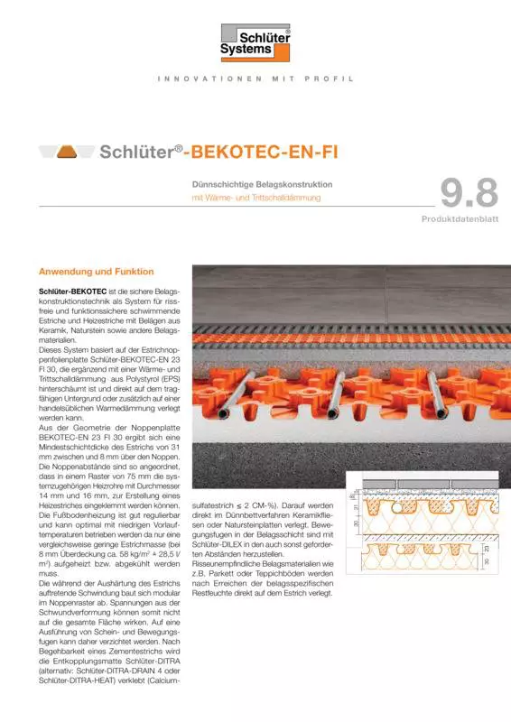 Schlüter-BEKOTEC-EN-FI | Produktdatenblatt 9.8