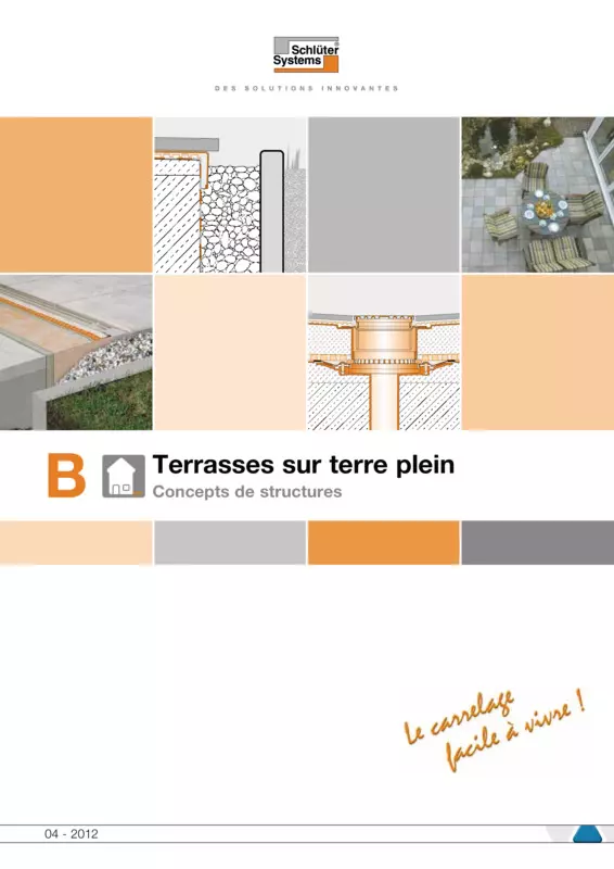 Schlüter-Systems - Concepts de structures B : Terrasses sur terre plein