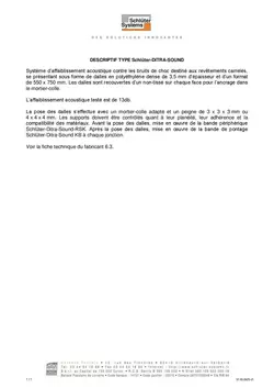 Schlüter-DITRA-SOUND – Descriptif type R5-DIV15-V1