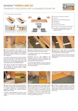 Schlüter-KERDI-LINE-G3 | Installation instructions (screeded fall)