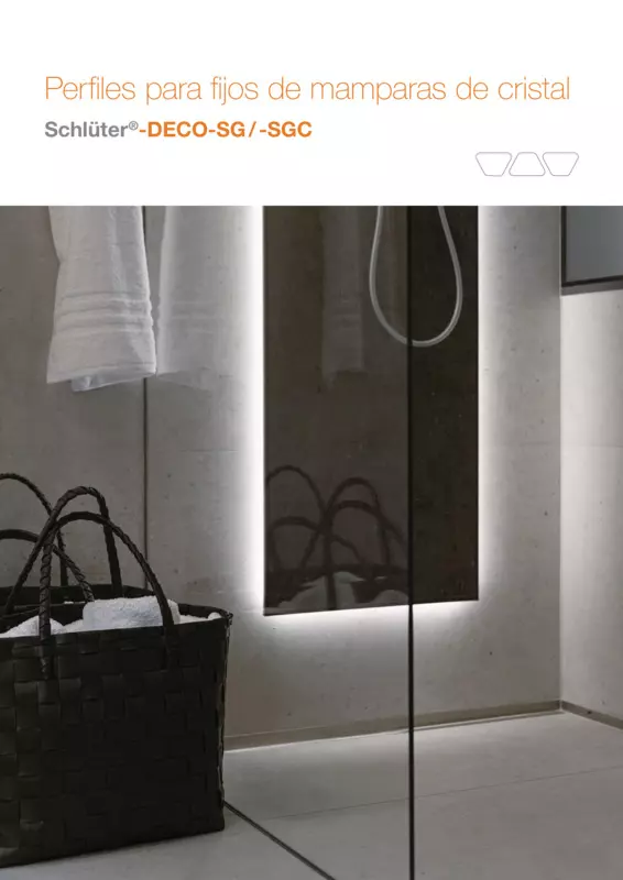 Schlüter-DECO-SG / -SGC - Perfiles para fijos de mamparas de cristal
