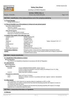 Schlüter-KERDI-COLL-A - Safety data sheet