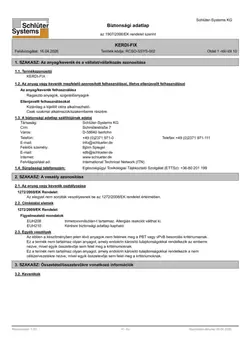 Schlüter-KERDI-FIX - Biztonsági adatlap