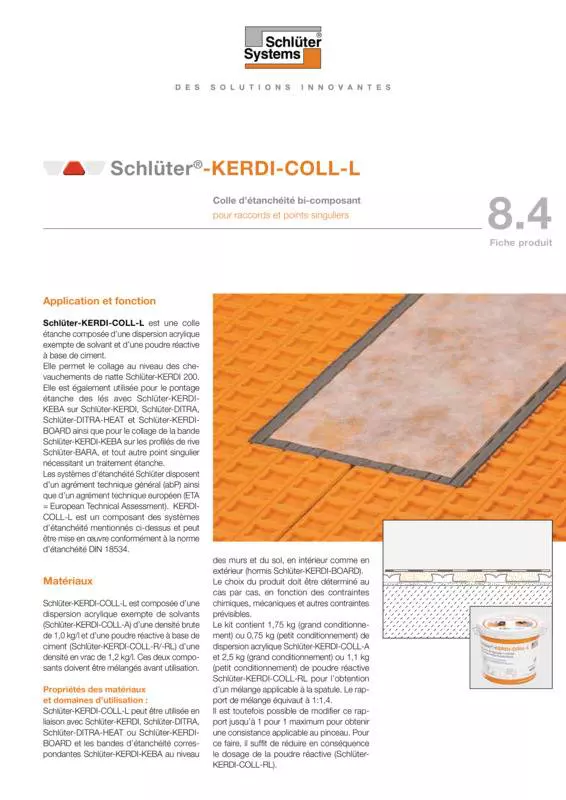 Schlüter-KERDI-COLL-L | Fiche produit 8.4