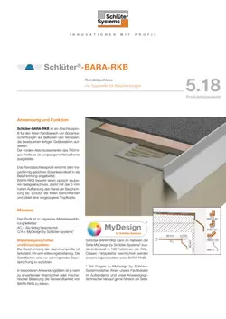 Schlüter-BARA-RKB | Produktdatenblatt 5.18