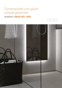 Schlüter-DECO-SG /-SGC - Opnameprofiel voor glazen scheidingswanden