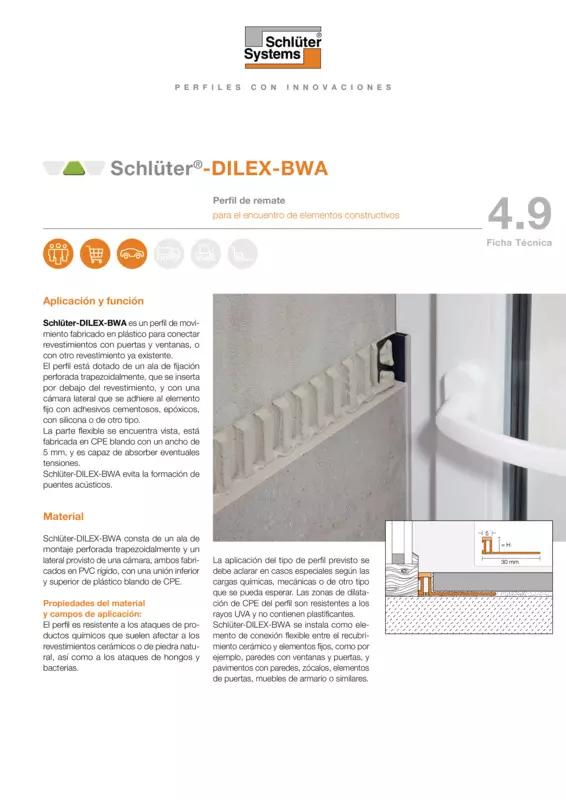 Schlüter-DILEX-BWA | Ficha Técnica 4.9