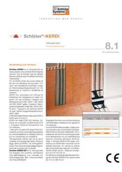 Schlüter-KERDI | Produktdatablad 8.1