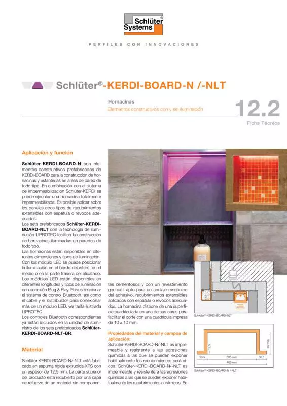 Schlüter-KERDI-BOARD-N /-NLT | Ficha Técnica 12.2