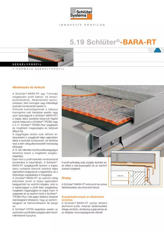 Schlüter-BARA-RT | Termék adatlap 5.19