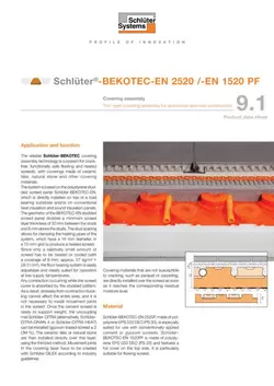 Schlüter-BEKOTEC-EN 2520 /-EN 1520 PF | Product data sheet 9.1