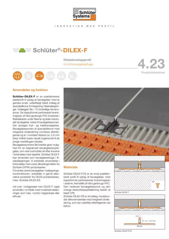Schlüter-DILEX-F | Produktdatablad 4.23