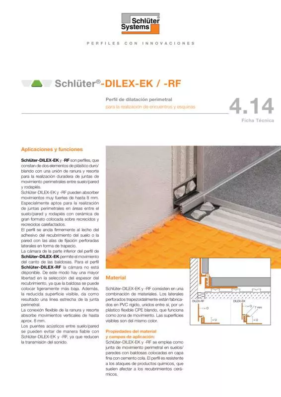 Schlüter-DILEX-EK /-RF | Ficha Técnica 4.14