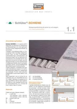 Schlüter-SCHIENE | Produktdatablad 1.1