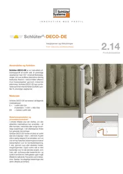 Schlüter-DECO-DE | Produktdatablad 2.14
