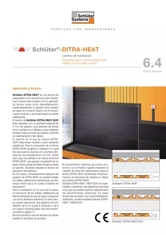 Schlüter-DITRA-HEAT | Ficha Técnica 6.4