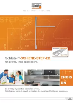 Schlüter-SCHIENE-STEP-EB - Un profilé. Trois applications.