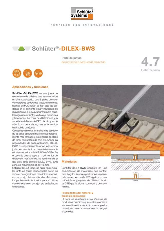 Schlüter-DILEX-BWS | Ficha Técnica 4.7